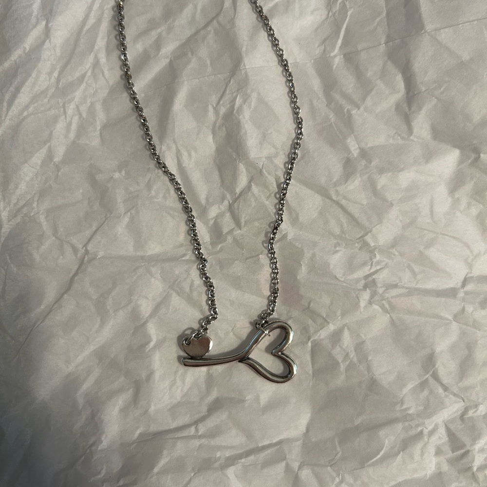 James Avery Retired Heart Lock Necklace